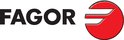 Zwart logo van Fagor met de rode Fagor cirkel.