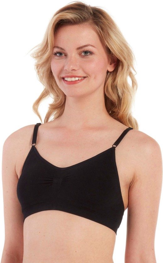 MAGIC Bodyfashion Comfort Bra with Spaghetti Straps Zwart Vrouwen - Maat L
