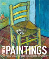 De cover van 'Great Paintings', met een schilderij van een gele stoel van Van Gogh met het opschrift 'Vincent' erop.