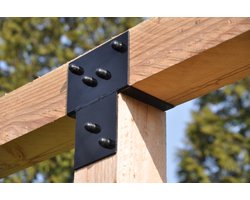 Wovar Pergola Verlenging Zwart Gecoat voor 15 x 15 cm palen | Per Stuk