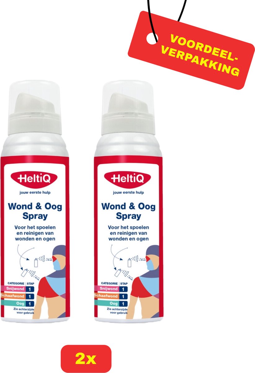 2X Heltiq Wond & Oog Spray - 2x 100ml - Voordeelverpakking!