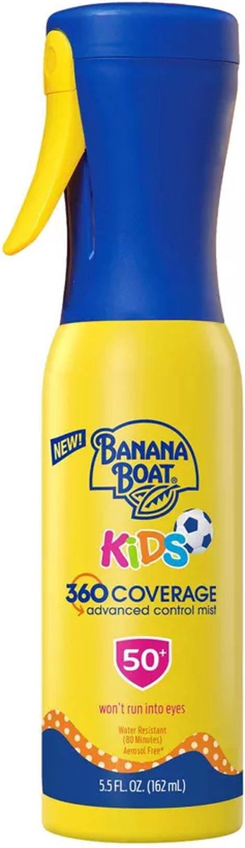 Goedkoopste Banana Boat Kids' 360 Coverage Advanced Control Mist Sunscreen Sprayer - Zonnebrand - Voor kinderen - SPF 50
