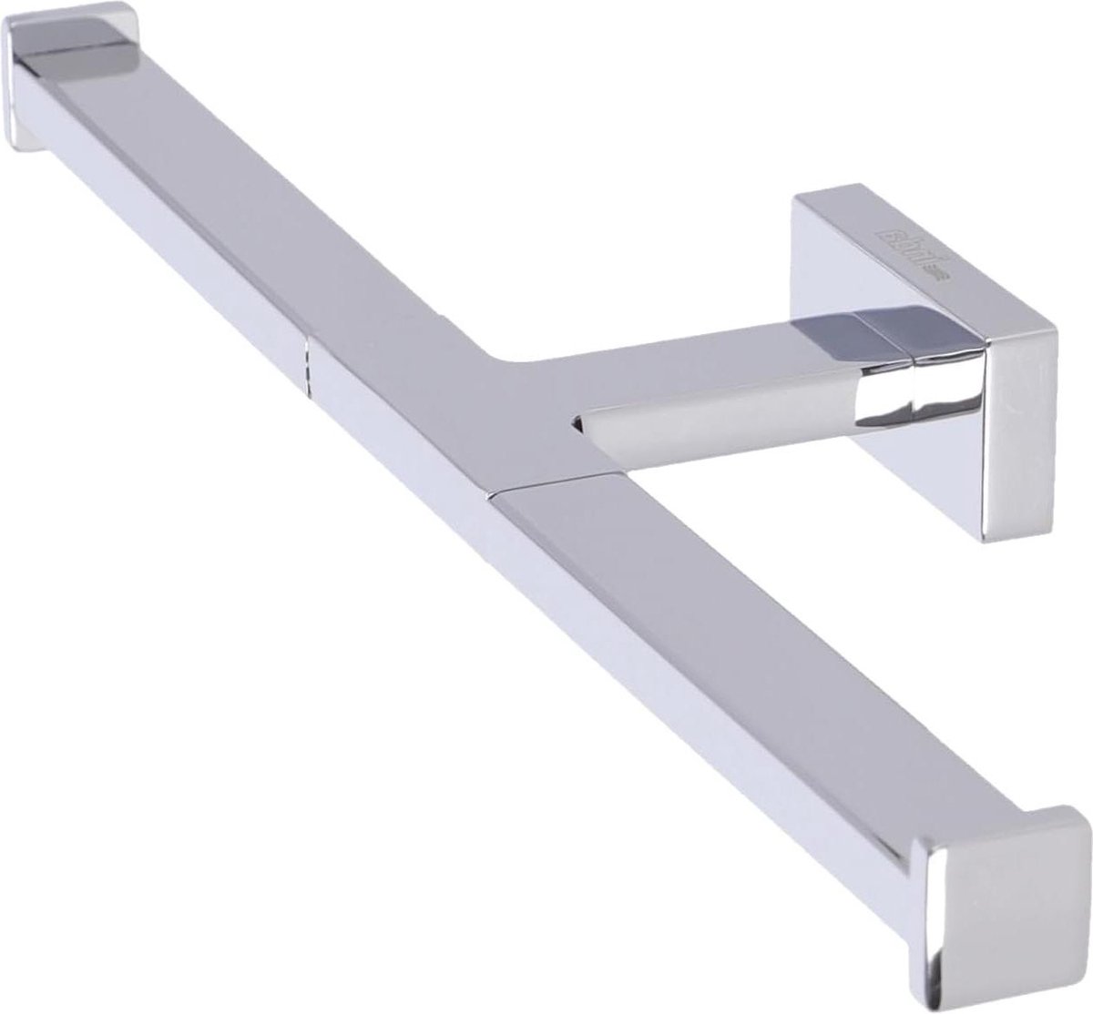 Dubbele toiletrolhouder Lea messing wit 8 x 31 x 3 cm