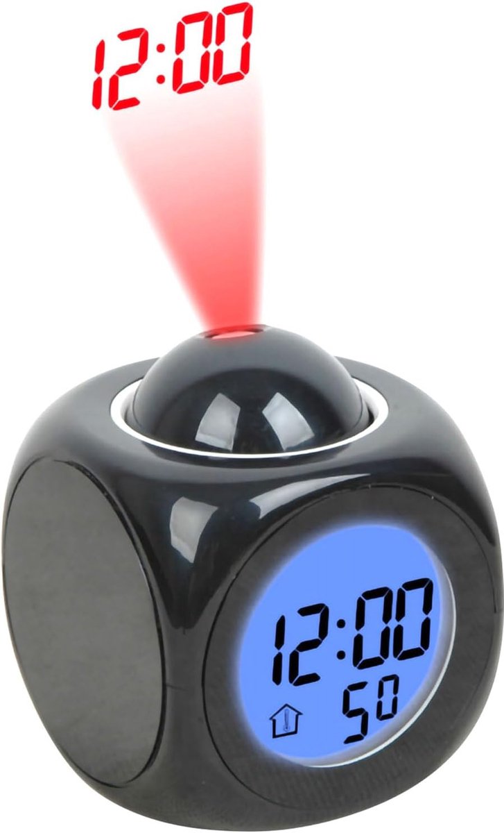 Solacis Wekkerradio Met Projectie - Wekkerradio - Digitale wekker - Wekkerradio kinderen - Wekker met projectie op plafond - Must have!