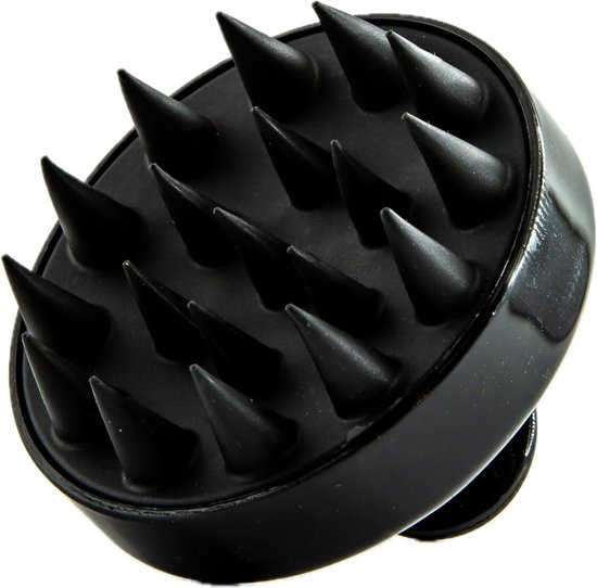 Masseur de cuir chevelu Zwart – Brosse à cheveux en Siliconen – Brosse pour cuir chevelu – Massage de la tête – Brosses de Massage du cuir chevelu – Croissance des cheveux