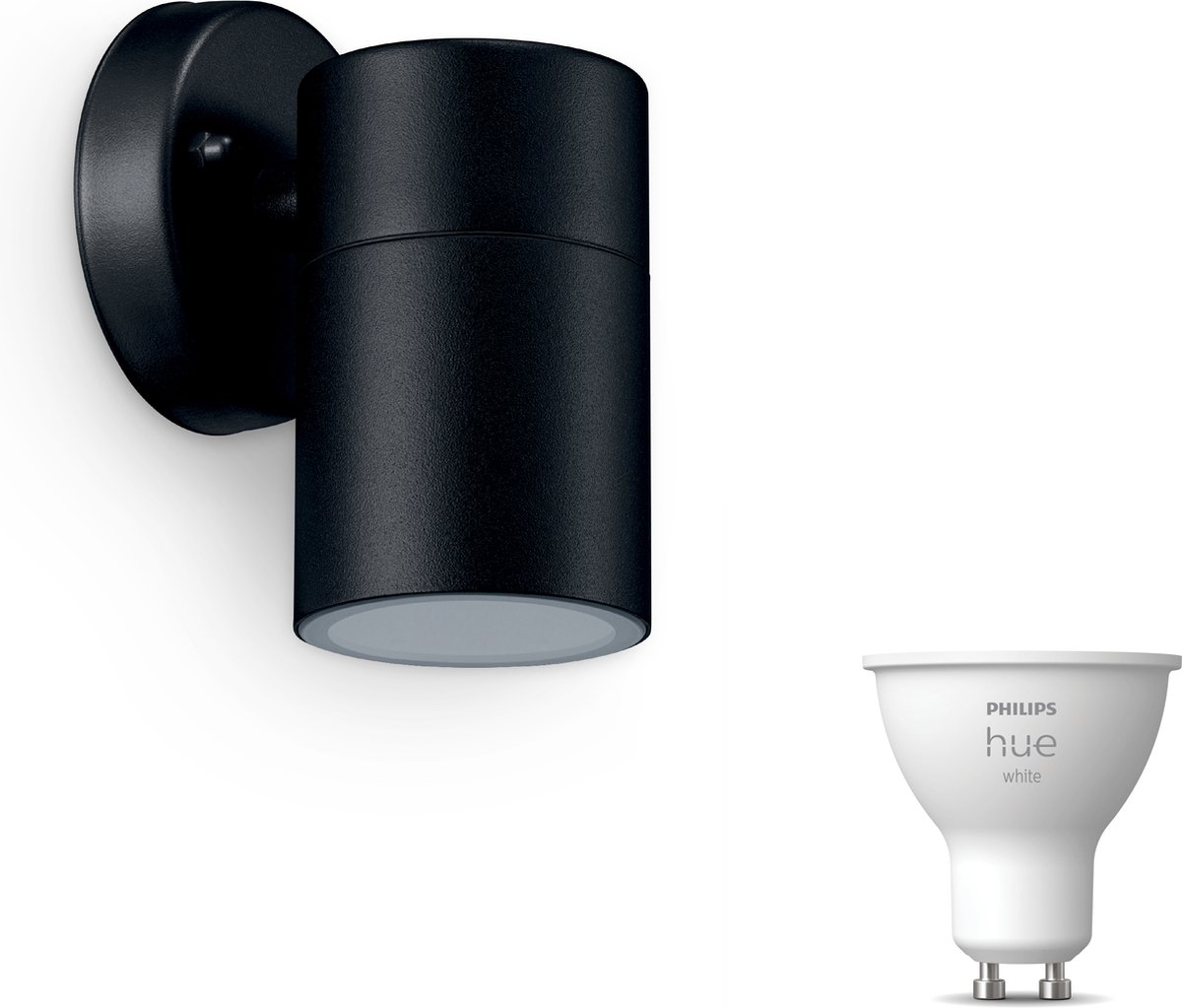 Philips Hue Kylis Wandlamp voor Buiten Neerwaarts (Zwart) - Buitenlamp - GU10 - Warmwit Licht - Hue White — afbeelding 1