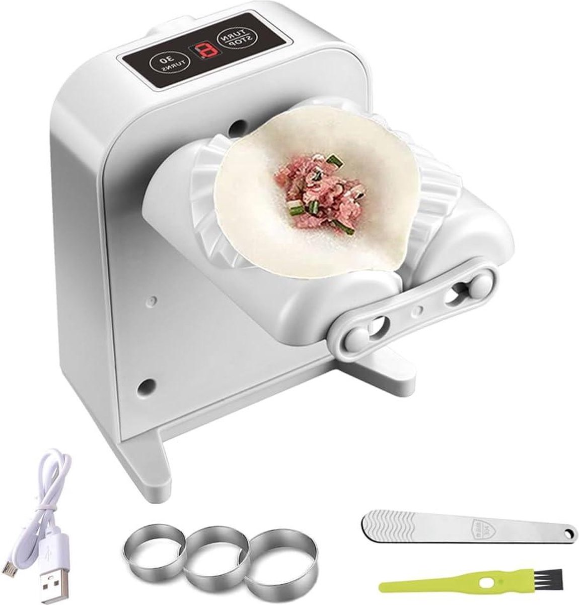 Elektrische Ravioli-machine automatische kogelmachine roestvrij staal Ravioli Maker Ravioli-vorm snel en handig met vullepel met borstel te maken machine