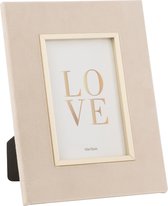 Cadre photo J-Line Dita - velours - beige - petit