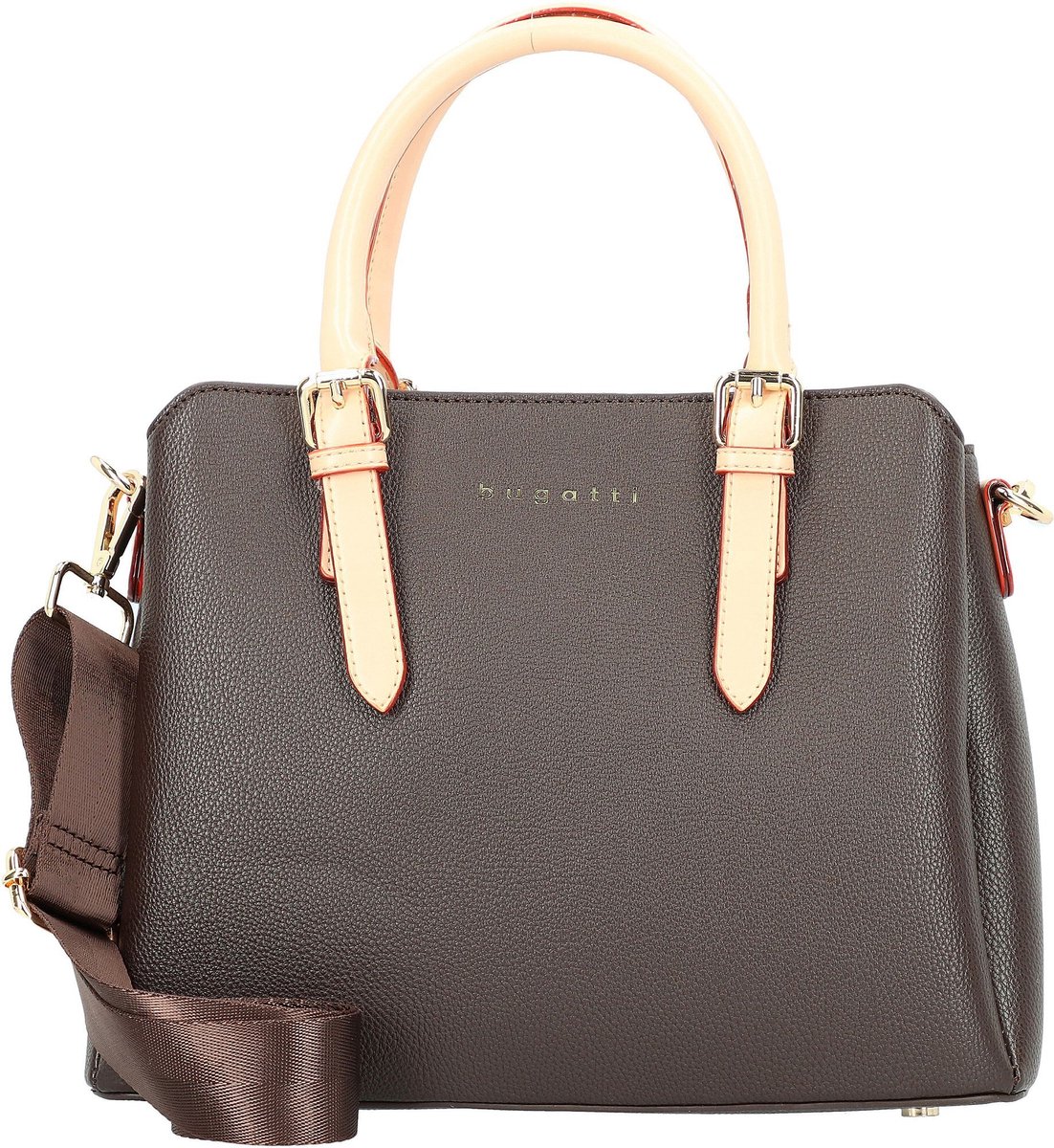 bugatti Handtas Schoudertas Ella Bowling Bag Darkbrown Bruine