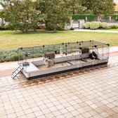 Bol.com Kooi en accessoires inbegrepen - Te openen en modulair 120 x 60 xh 50 CM - Krolik 200 - Geschikt voor cavia's en konijnen. aanbieding