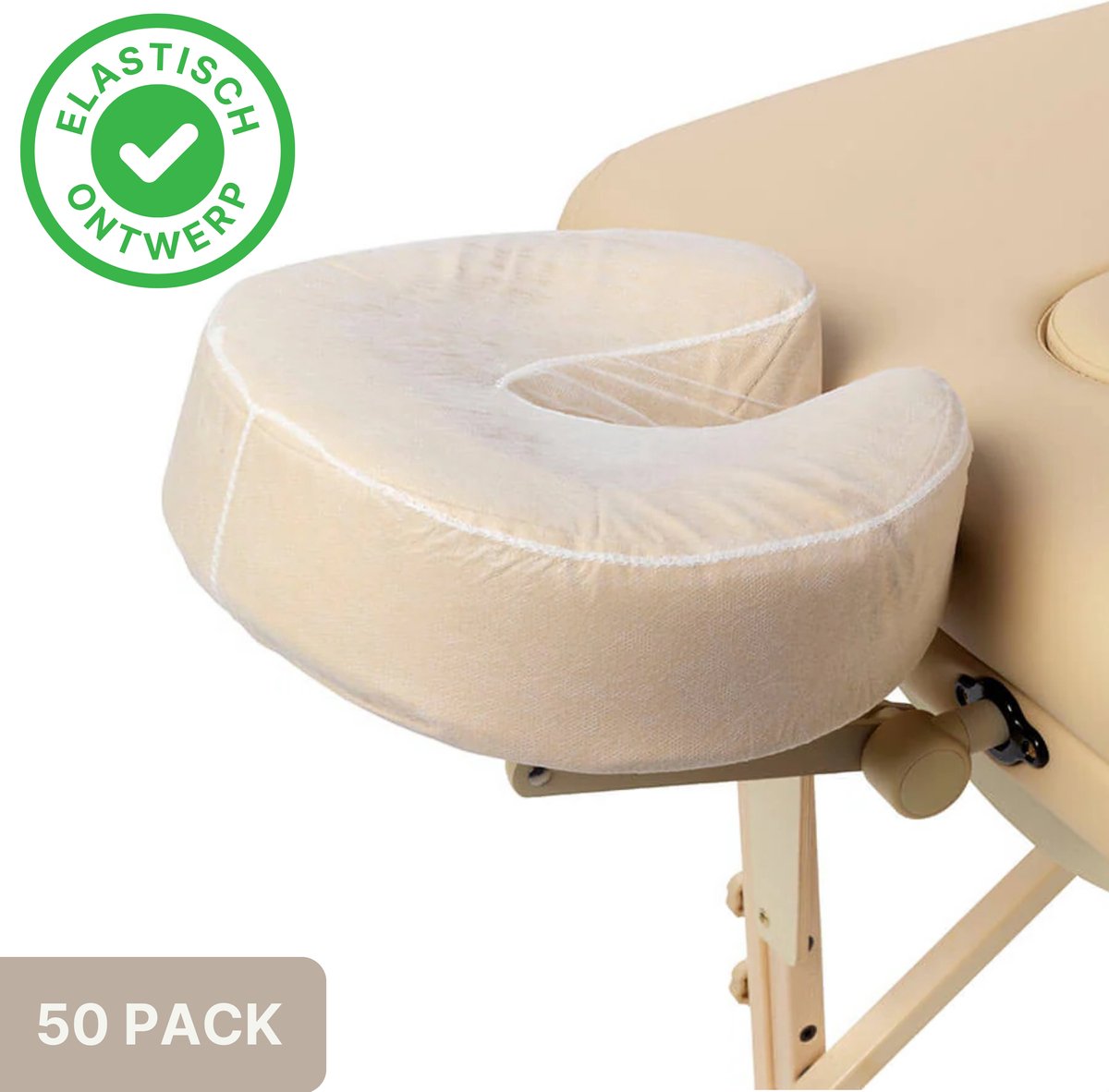Goedkoopste ZenGrowth® Disposable Hoofdsteunhoesjes met elastiek – 50 stuks – Wit – Hypoallergeen – Bescherming voor de massagetafel – Hygiënisch