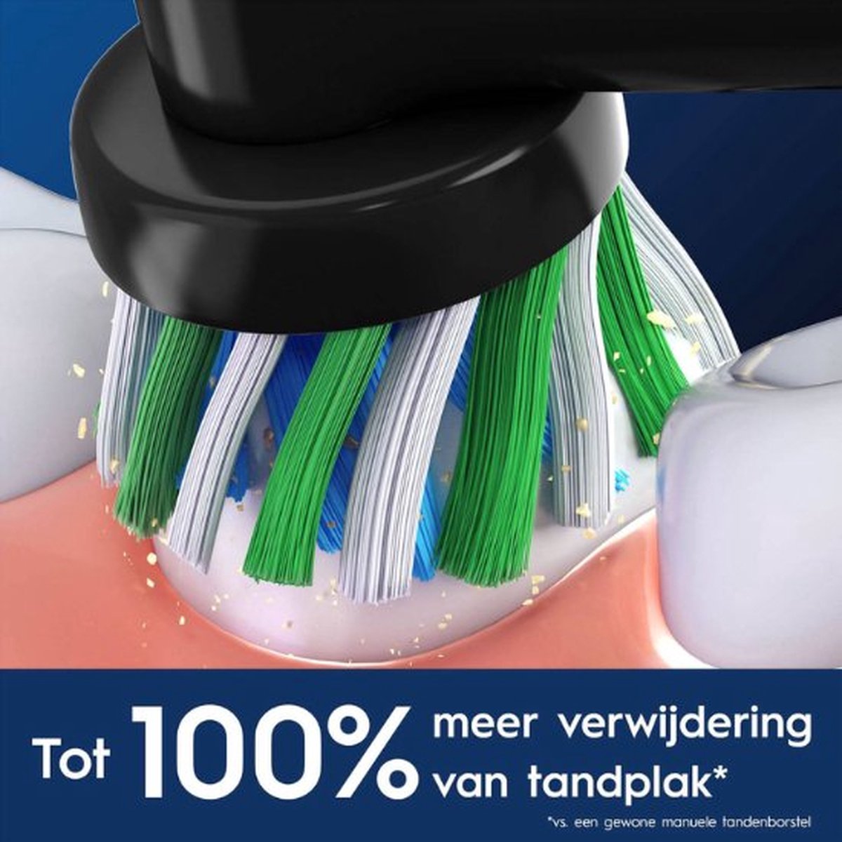Afbeelding 3 van Oral-B Pro 1 Cross Action Elektrische Tandenborstel - zwart - 2-min Timer - Roterend-Oscillerend - Oplaadbaar - Batterij/Accu