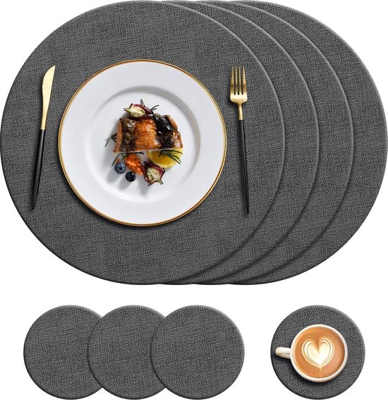 Ronde Tafel Placematten Set Van 7 Wig Placemat Met Centerpiece Ronde Mat Hittebestendige Tafelmatten Wasbaar Ronde Tafel Placematten Set Van 7 Wig Placemat Met Centerpiece Ronde Mat Hittebestendige Tafelmatten Wasbaar