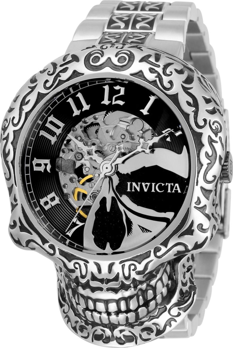 Invicta Artist 31907 Heren Horloge - Waterdicht - Analoog - Automatisch Uurwerk - Roestvrij Staal met zwarte Wijzerplaat -50m