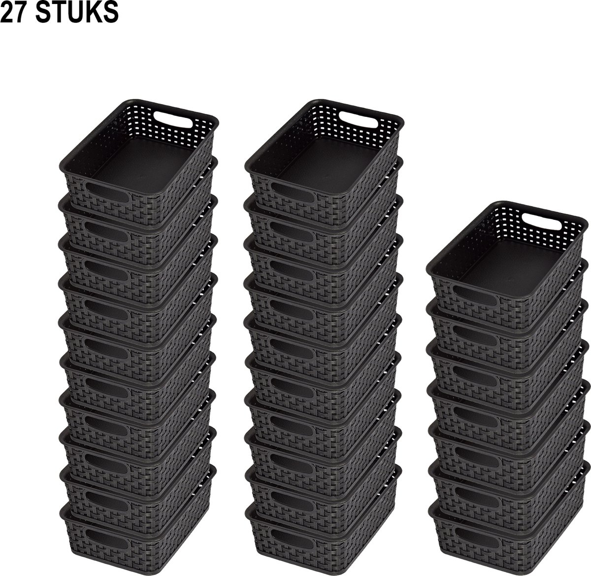 Opbergbox Van Hoge Kwaliteit | Perfect Voor Opslag | Set Van 27 | Stapelbare Opbergboxen | Multifunctionele Opbergdozen Voor Kantoor | Bevat 1.65L | Gemaakt Van Hoogwaardig Plastic