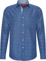 Chemise homme avec poche poitrine - Manches longues - Coupe Comfort - Chemise à manches longues - Sans repassage - Taille M - Marine