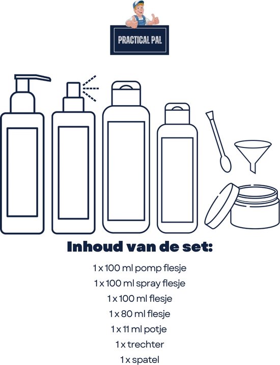 Revivoer lekvrije Siliconen reisflessen, 16 stuks shampoo-containers