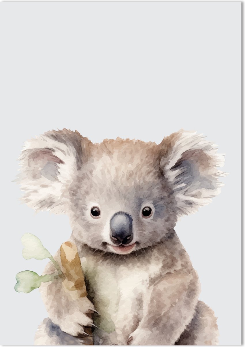 Koala Poster 70 x 50 cm - Poster Kinderkamer - Dierenposter - Babykamer decoratie