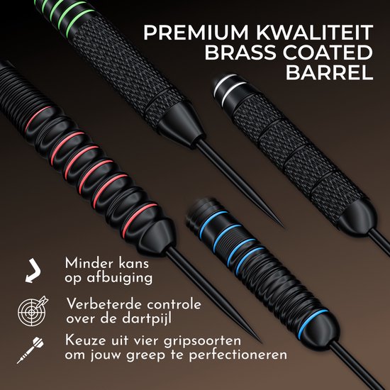 Navy Strikes Dartpijlen Set 26 Gram - Set van 12 Pijlen - 4 Soorten Grip - Flights Darts en Dart Shafts - Darten - 108 Delige Set - Incl Add-a-Gram 27 Gram van Navy Strikes — afbeelding 3