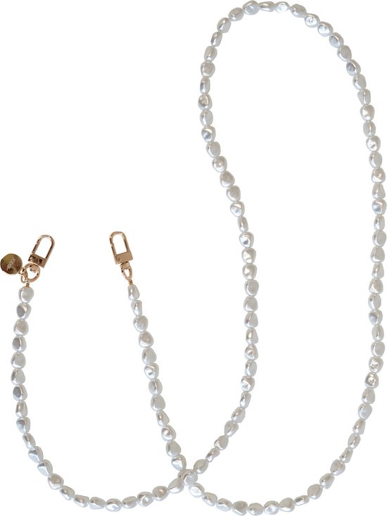 xoxo Wildhearts telefoonkoord - Pearlfection - Lang koord - Geschikt voor iPhone - Geschikt voor Samsung - Universeel - Phone cord - Telefoonketting - Koord voor telefoon - Telefoon hanger parel ketting