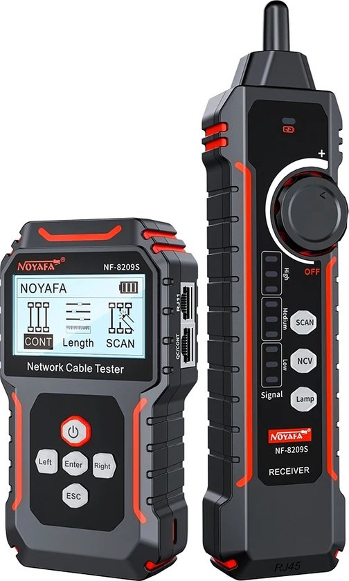 Noyafa NF8209S Netwerkkabel Tester Meet Lengte Poe Lan Kabel