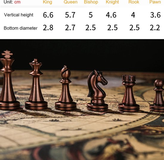 Luxe Schaakset met Metalen Stukken