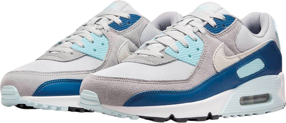 Nike Air Max 90 lichtgrijs - blauw