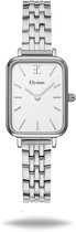 Elysian - Horloge Dames Rechthoekig - Zilver - Schakelband - Waterdicht - 26mm - Cadeau Voor Vrouw