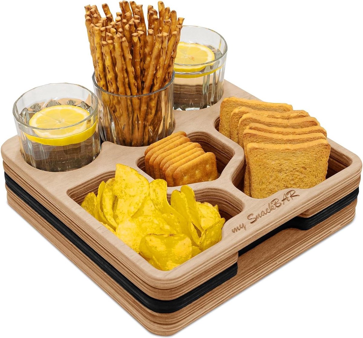 Handgemaakt snackbord - Serveerplaat voor bank - Made in EU