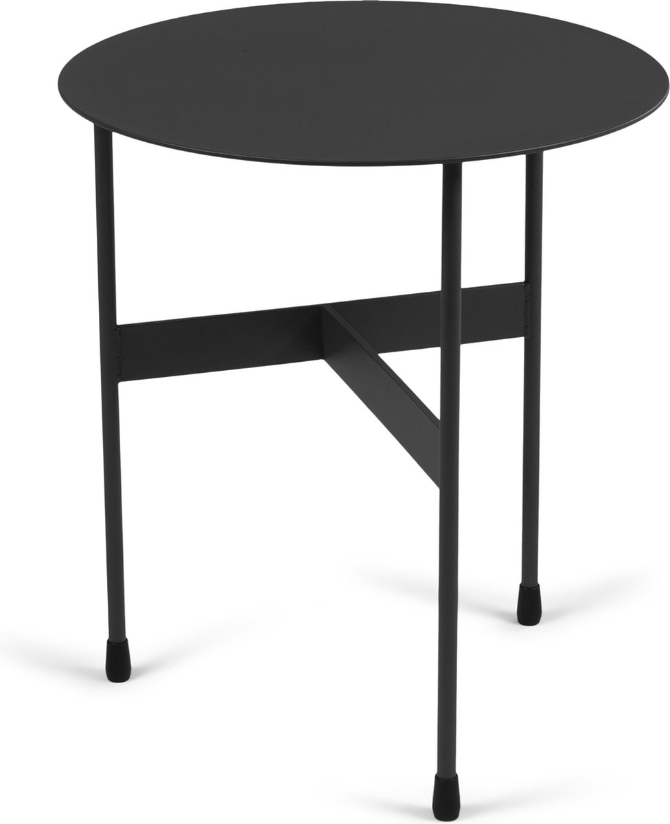 Spinder Design bijzettafel Mira Low - Zwart - Ø 40 - Staal