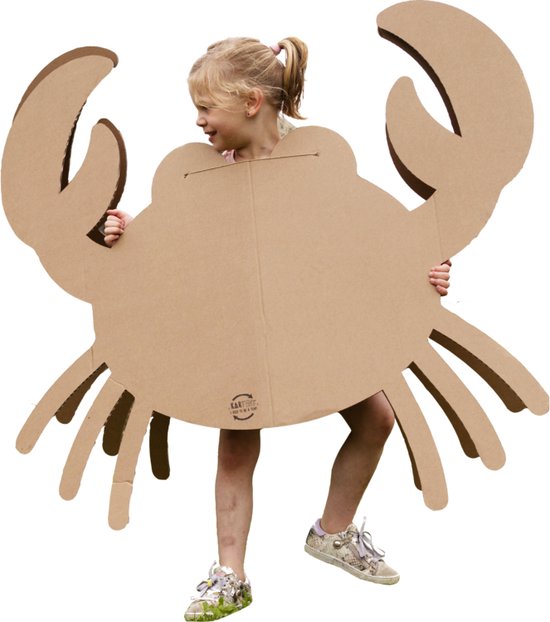 Kartonnen krab verkleedkostuum