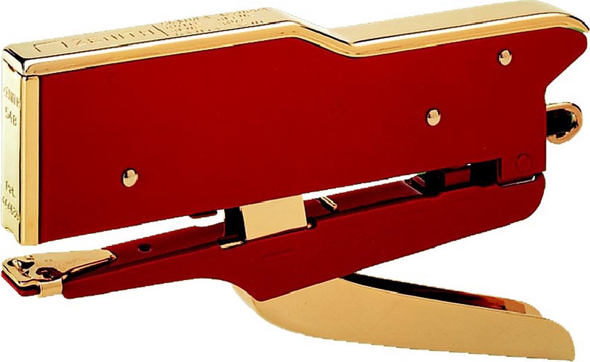 Zenith 548 - Nietmachine - Goud/Rood - Capaciteit 100 nietjes 130/Z 4mm of 130/Z.6 - Nietvermogen van 15 tot 30 vellen