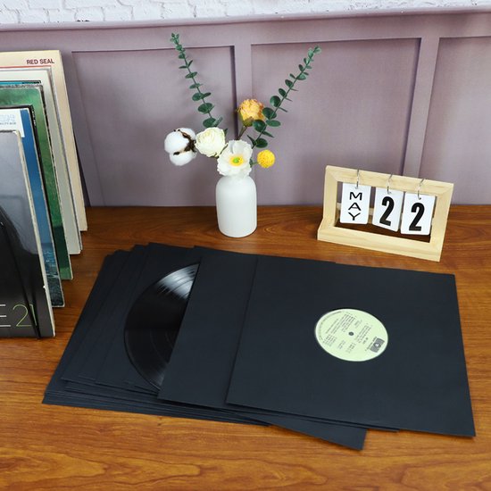 LP Hoezen - 20 stuks - Zwart - Binnenhoezen - Papier HDPE - Record cover