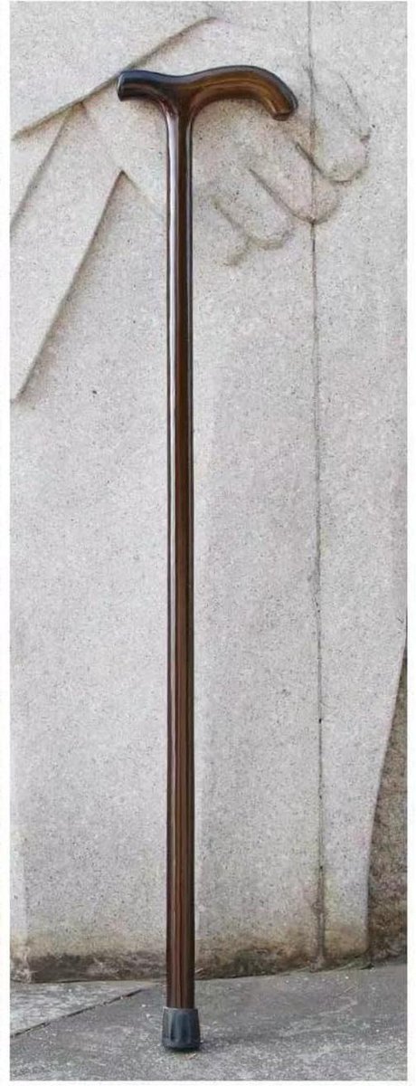 Houten wandelstok met derbyhandvat DEV998A - comfortabele grip
