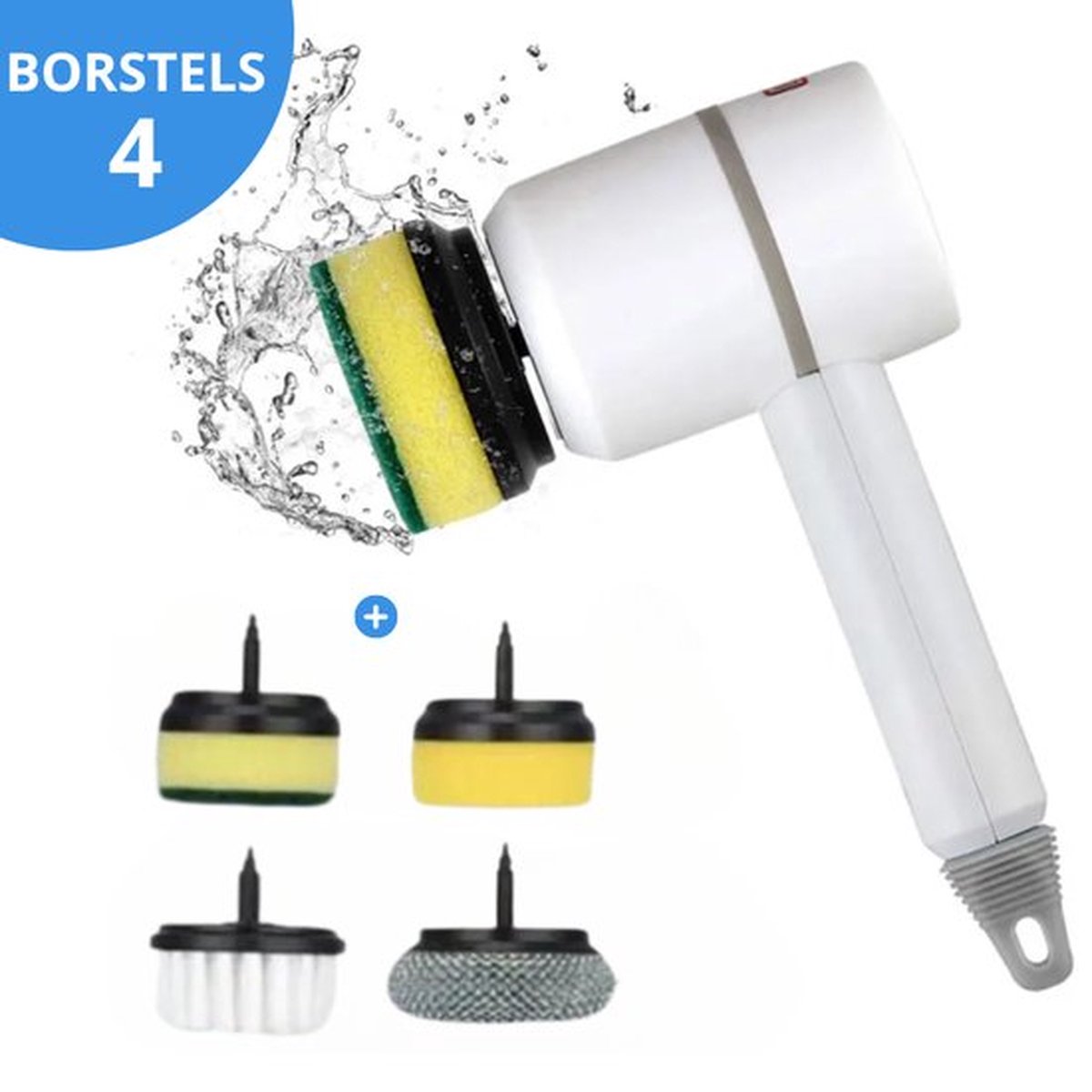 Elektrische schrobber 4-in-1 Elektrische Multifunctionele Schoonmaak borstel Life Gadget 4 Opzetstukken Schrobber Handborstel Reinigingsborstel Afwasborstel Keuken en Badkamer