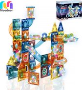 Meedeer 136 Stuks Magnetische Bouwstenen-3D Magnetisch Spoor Speelgoed voor Kinderen-Met lichteffecten- Montessori Puzzelblokken - Educatief Geschenk Bouwset Voor Jongens en Meisjes 3 Jaar +