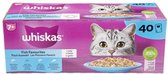 3x Whiskas 7+ - Kattenvoer natvoer - Vis - Selectie in gelei - maaltijdzakjes 40 x 85 g
