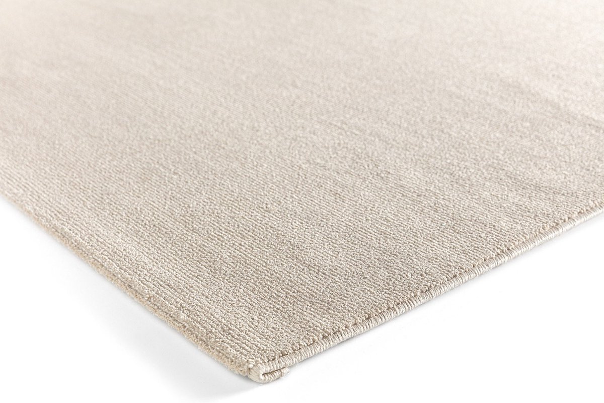 Acsento Tara Deluxe Beige Vloerkleed - 160 x 230 cm - Beige - Rechthoekig - Polyester - Eetkamer, Woonkamer - Effen - Landelijk, Modern