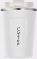 Premium RVS Koffiebeker To Go - Thermosbeker - Theebeker - 380ml -Wit