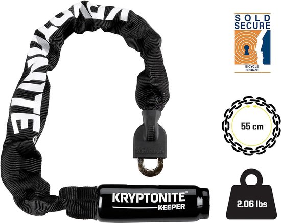 Keeper 755 Int. Chain 21 - Kryptonite zwarte/witte fietsketting chain lock van Kryptonite — afbeelding 3