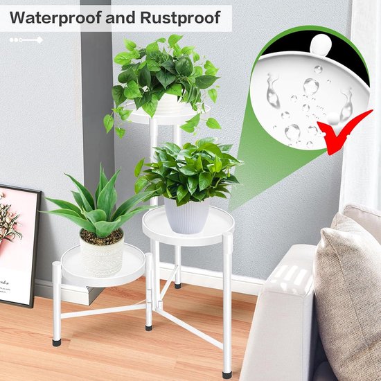 Plantenstandaard met kweeklampen (2-pack), 7-laags bloemenstandaard, bloementrap, plantentrap, 3 timers en 10 helderheidsniveaus, bloemenplank voor de woonkamer, 550x260x1665mm | NL