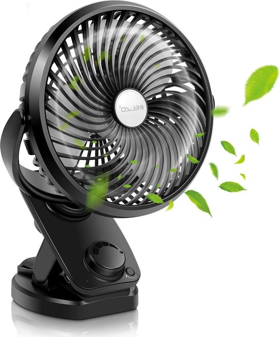 ELZO USB Fan, Clip-on Fan, Car Fan and Rechargeable 5000mAh Power Bank