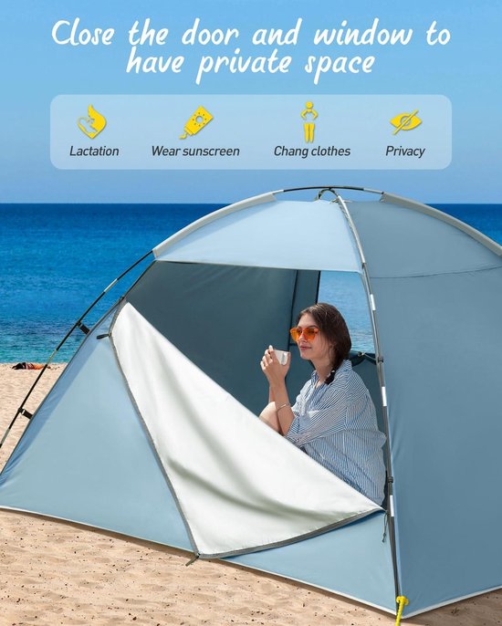 Strandpark Aan Zee Een Slaapkamer Draagbare Opvouwbare Campingtent Met Volledig