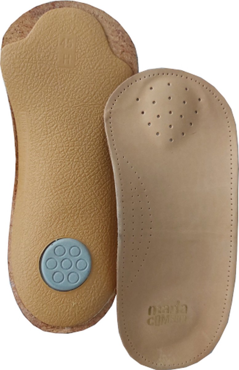 Marla Exclusive Ortholux Steunzool - 3/4 Inlegzool met Voetbed - Ondersteunt en ontlast de voet - Voorkomt vermoeide voeten - Maat 45