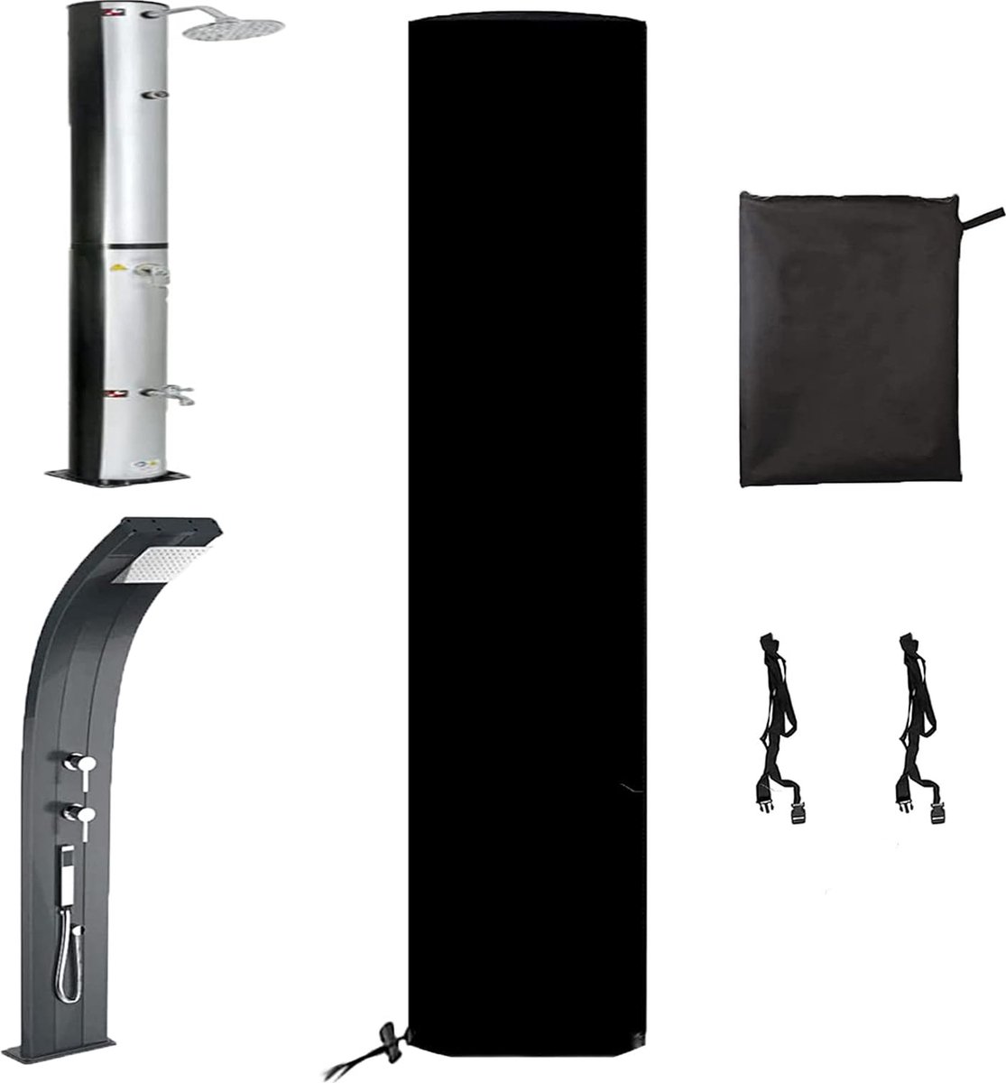 Zonne-douche beschermhoes 420D zonnedouche cover met coating waterdicht zeildoek zonne-douche voor tuindouche