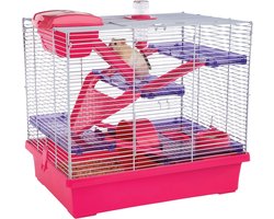 Hamsterkooi met Hamsterspeelgoed - Rattenkooi - Hamster Kooi - Hamster Huisje - Knaagdierhok - Knaagdierenkooi
