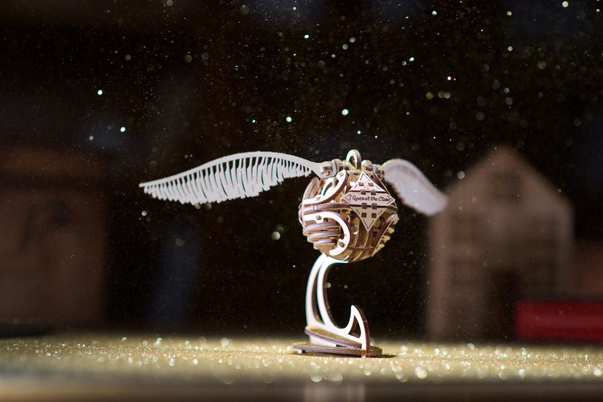 UGEARS 3D Modelbouw - Golden Snitch™ - Harry Potter™ - Mechanisch Bouwpakket Hout - Educatief Speelgoed — afbeelding 7