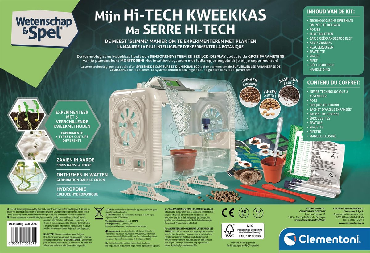 Clementoni Wetenschap en Spel - Hi-Tech Kweekkas - STEM speelgoed - Broeikas - Experimenteren met Planten - Groene vingers - Vanaf 8 jaar — afbeelding 9