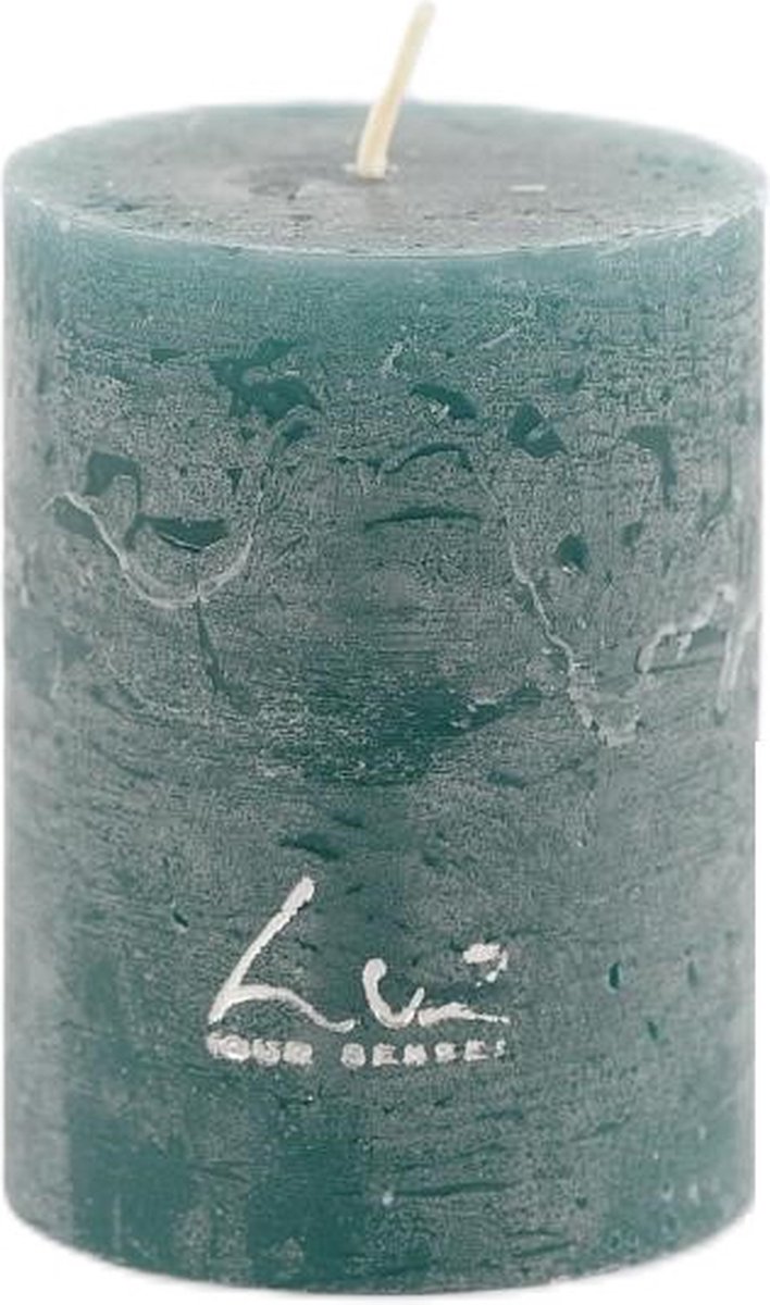 LUZ Rasteli Luz Your Senses Stomp Kaars Groen-Atlantic Deep D 6 cm H 8 cm Voordeelaanbod Per 2 Stuks