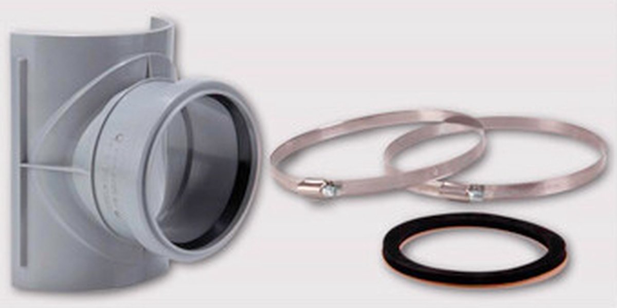 PVC Klemzadel 110 mm rubber x 90 mm manchet